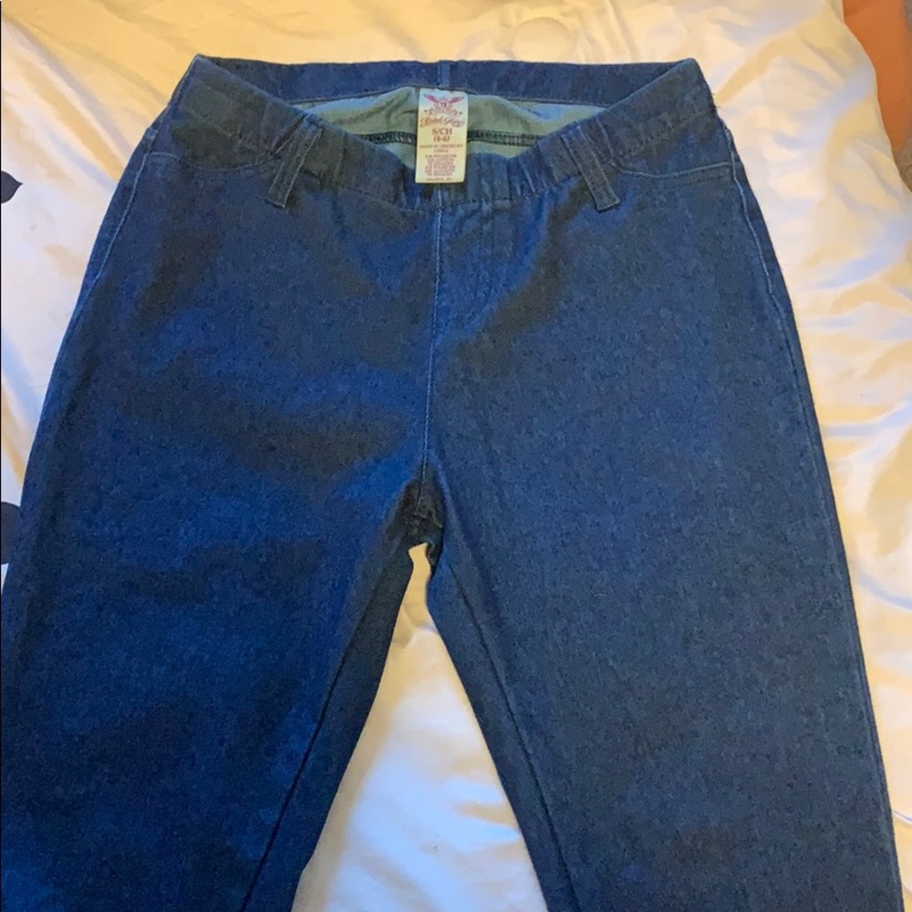 Blue jeggings